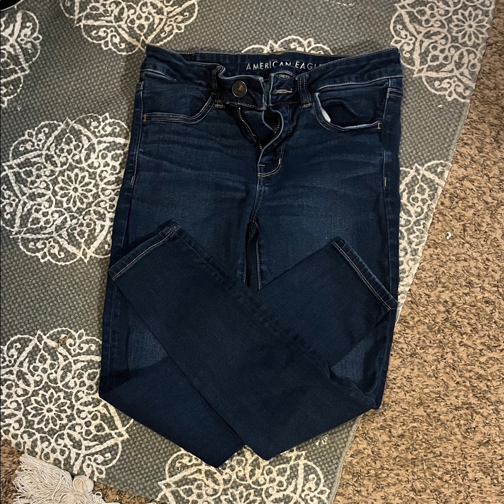 American Eagle Outfitters Women's Deep Indigo Skinny Jeans